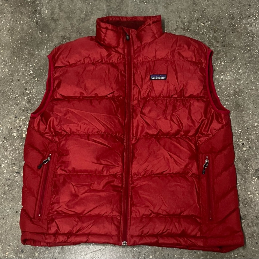 Vtg Patagonia Hi Loft Goose Down Insulated Vest Large - Picture 14 of 16
